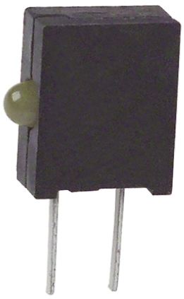 Dialight 555-2401F, Yellow Right Angle PCB LED Indicator, Through Hole 3 V