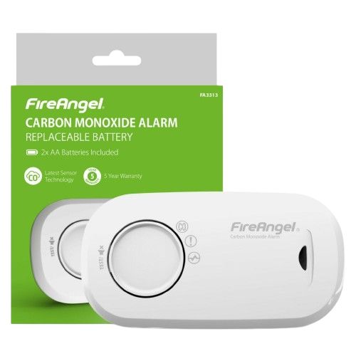 FireAngel Safety Technology Limited ABS Plastic Carbon Monoxide & Smoke Alarm, 85dB, 3V dc