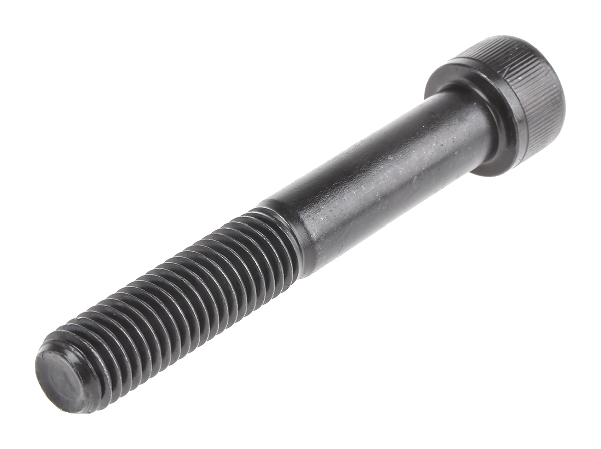 RS PRO Black, Self-Colour Steel Hex Socket Cap Screw, DIN 912, M12 x 80mm