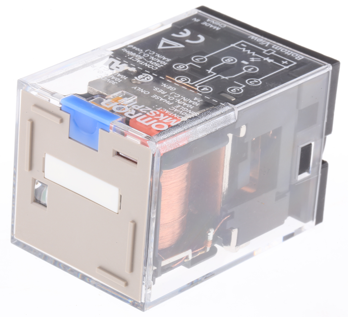 Omron Plug In Relay, 24V dc Coil, 10A Switching Current, DPDT