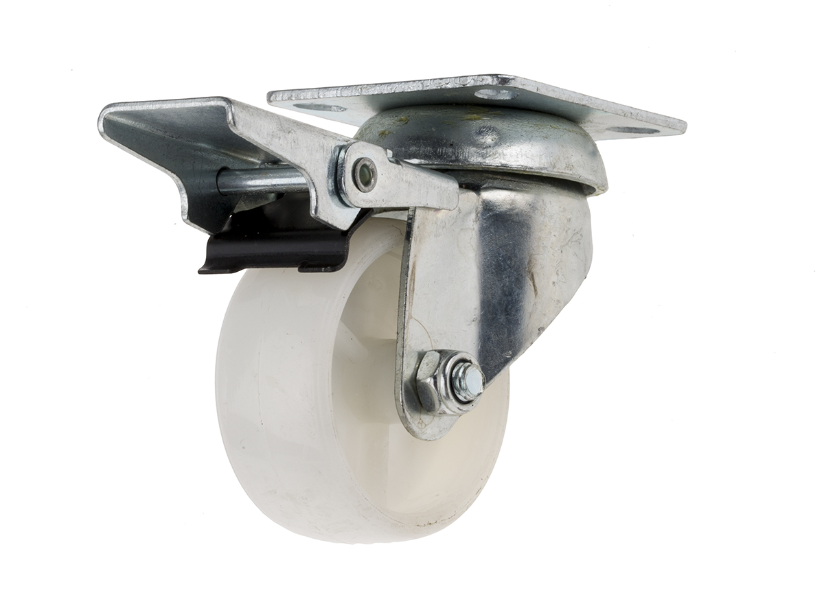 RS PRO Braked Swivel Castor Wheel, 50kg Capacity, 50mm Wheel