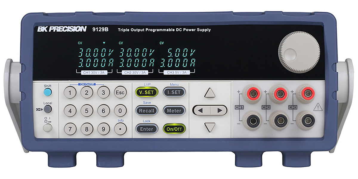 BK Precision 9129B Series Digital Bench Power Supply, 0 → 30V, 3A, 3-Output, 195W