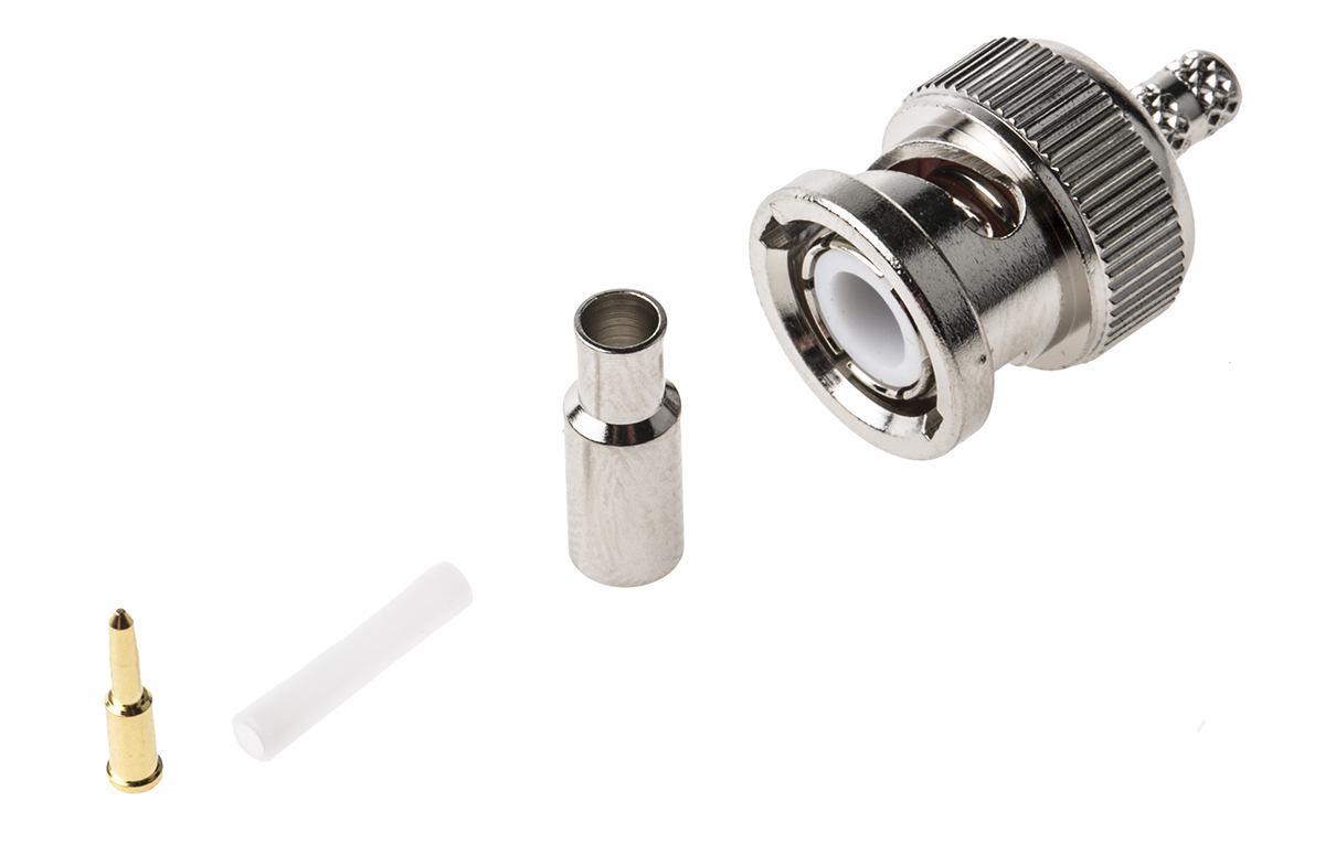 Amphenol RF, Plug Cable Mount BNC Connector, 50Ω, Crimp Termination, Straight Body