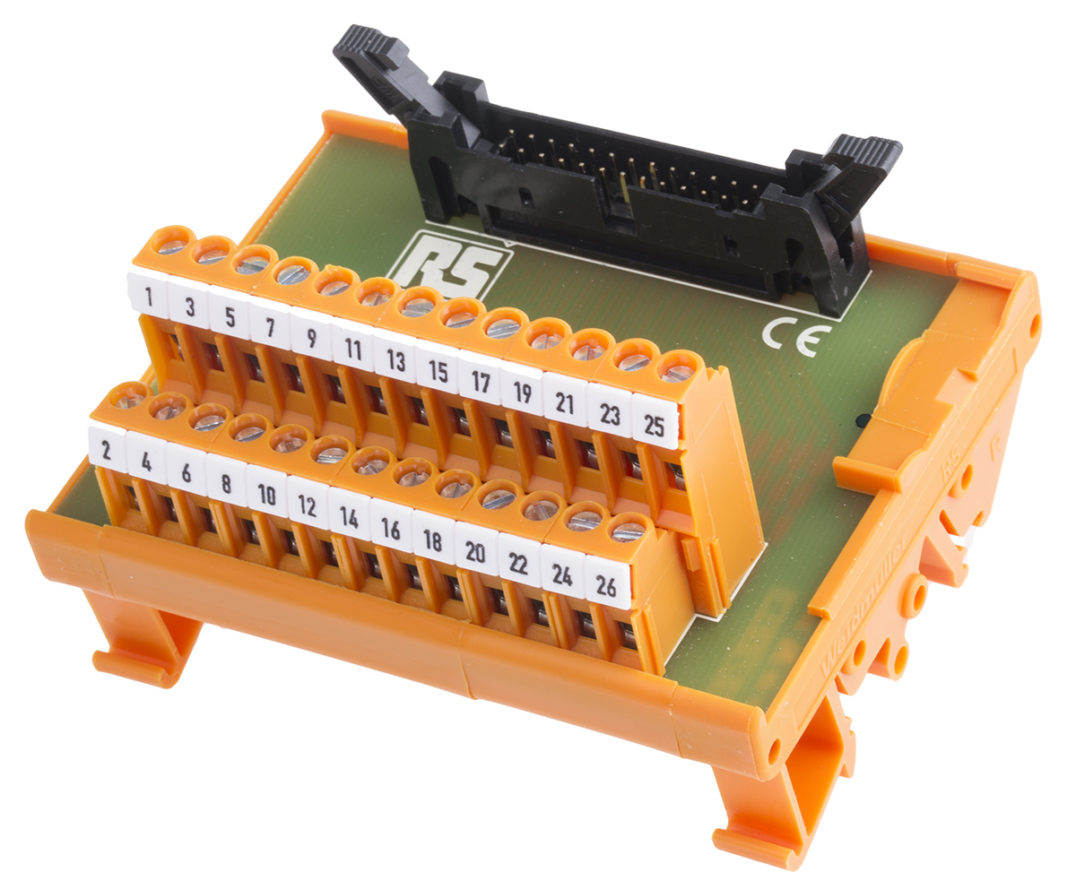 RS PRO 26-Contact Interface Module, IDC Connector, DIN Rail Mount, 1A
