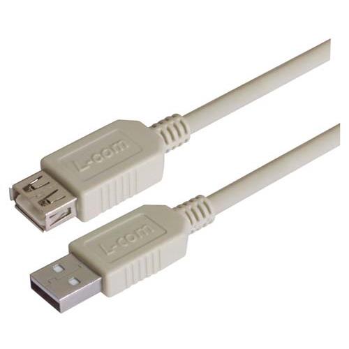 L-Com USB 2.0, Male USB to Male USB A, 2m