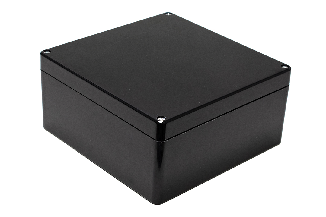 Hammond 1590ZGRPBK Series Black Fibreglass Reinforced Polyester Enclosure, IP66, 255 x 251 x 120mm