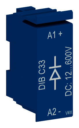WEG Surge Suppressor for use with CWB9 to CWB38 Contactors (DC Coil), 12 → 600 V dc