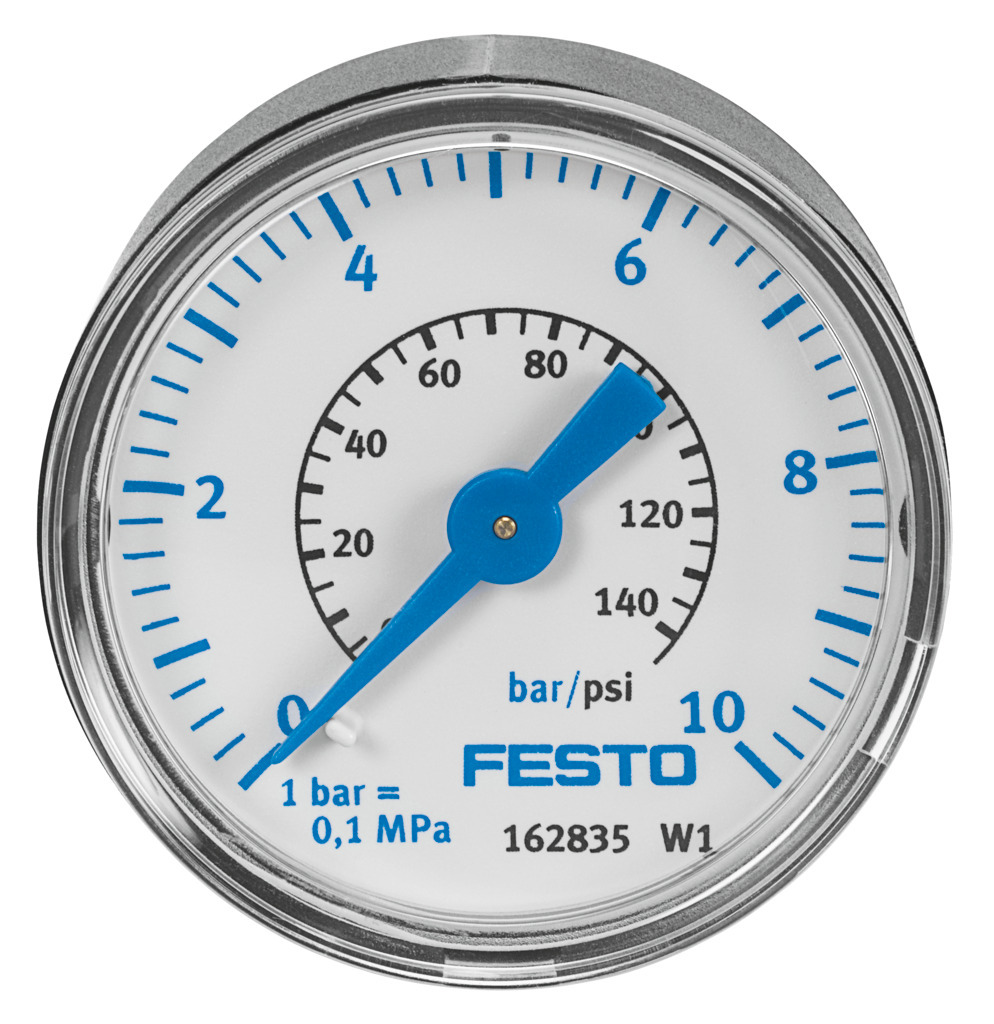 Festo Analogue Pressure Gauge 10bar Back Entry