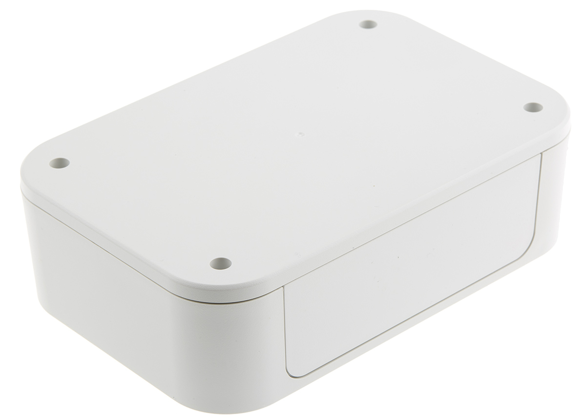 Takachi Electric Industrial PF Series White ABS Enclosure, IP40, White Lid, 100 x 150 x 45mm