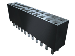 Samtec SSW Series Straight Through Hole Mount PCB Socket, 6-Contact, 2-Row, 2.54mm Pitch, Solder Termination
