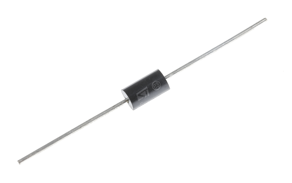 STMicroelectronics 1.5KE12CA, Bi-Directional TVS Diode, 1500W, 2-Pin DO-201