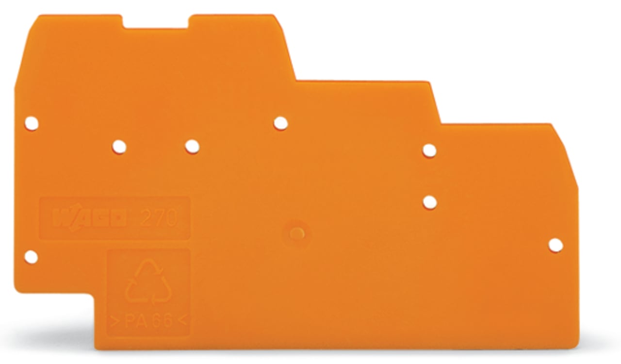 WAGO 270 Series End And Intermediate Plate for Use with Triple Deck Terminal Blocks