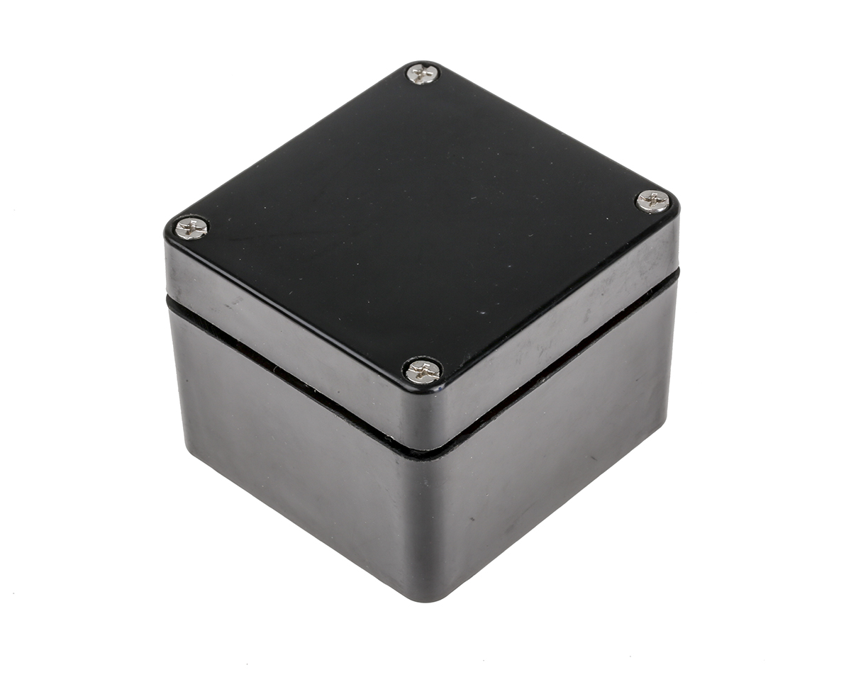 RS PRO Black Glass Fibre Reinforced Polyester Junction Box, IP66, ATEX, IECEx, 80 x 75 x 55mm