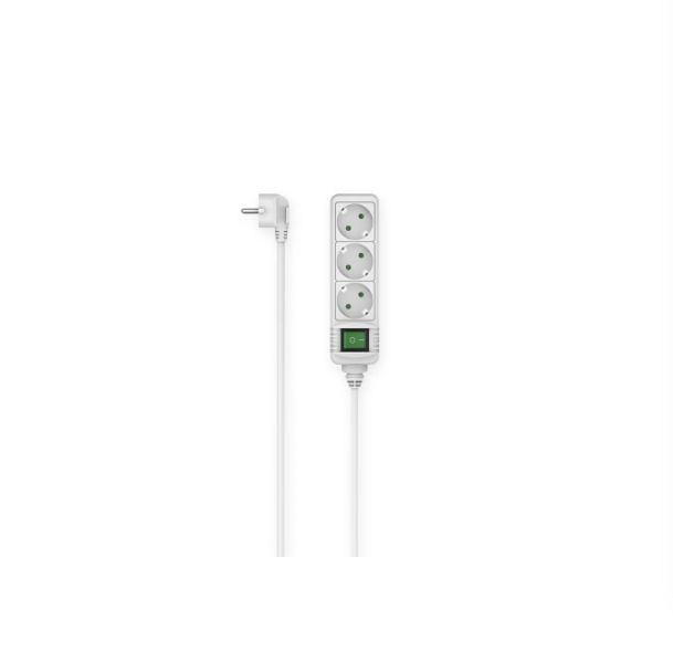Hama 3 Gang Power Distribution Unit, 1.4m Cable, 16A, 250 V