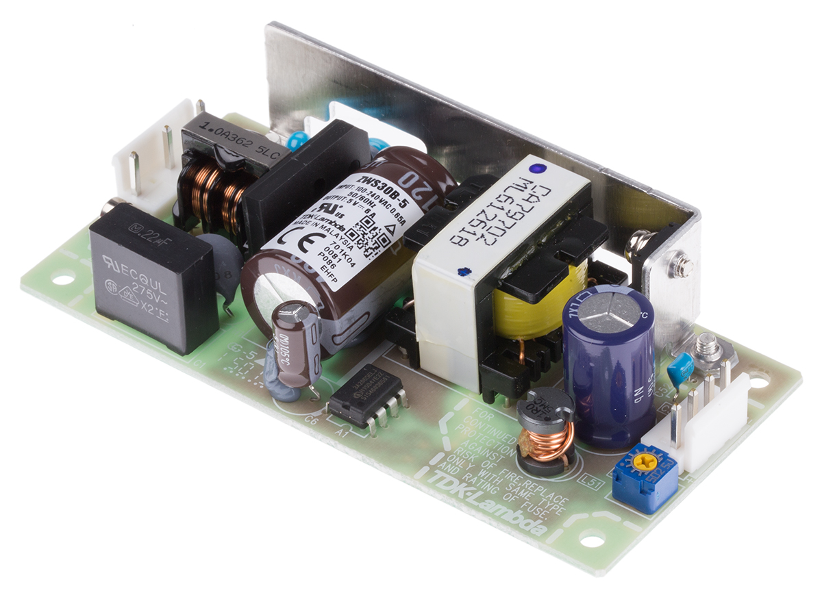 TDK-Lambda Switching Power Supply, ZWS30B-5, 5V dc, 6A, 30W, 1 Output, 120 → 370 V dc, 85 → 265 V ac