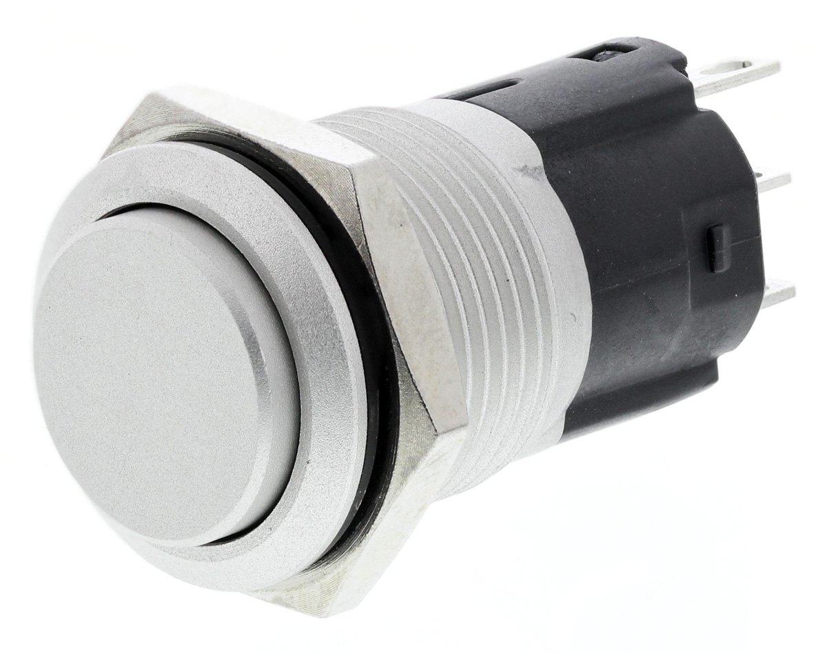 EAO 82 Series Push Button Switch, Momentary, Panel Mount, 16mm Cutout, SPDT, 240V, IP65, IP67