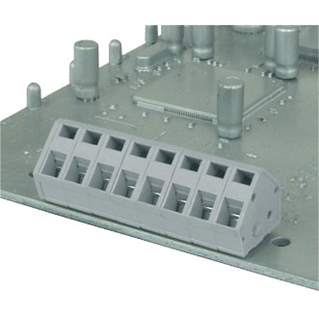 Amphenol Industrial HG0200500000G Series PCB Terminal Block, 2-Contact, 2mm Pitch, PCB Mount, 1-Row, Through Hole