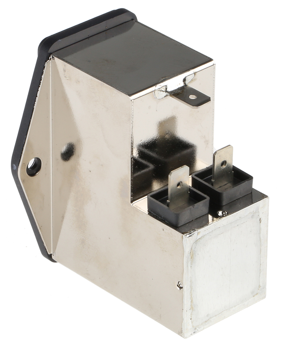 Schurter 10A, 250 V ac Male Panel Mount Filtered IEC Connector 2 Pole 4304.4025, Solder 2 Fuse