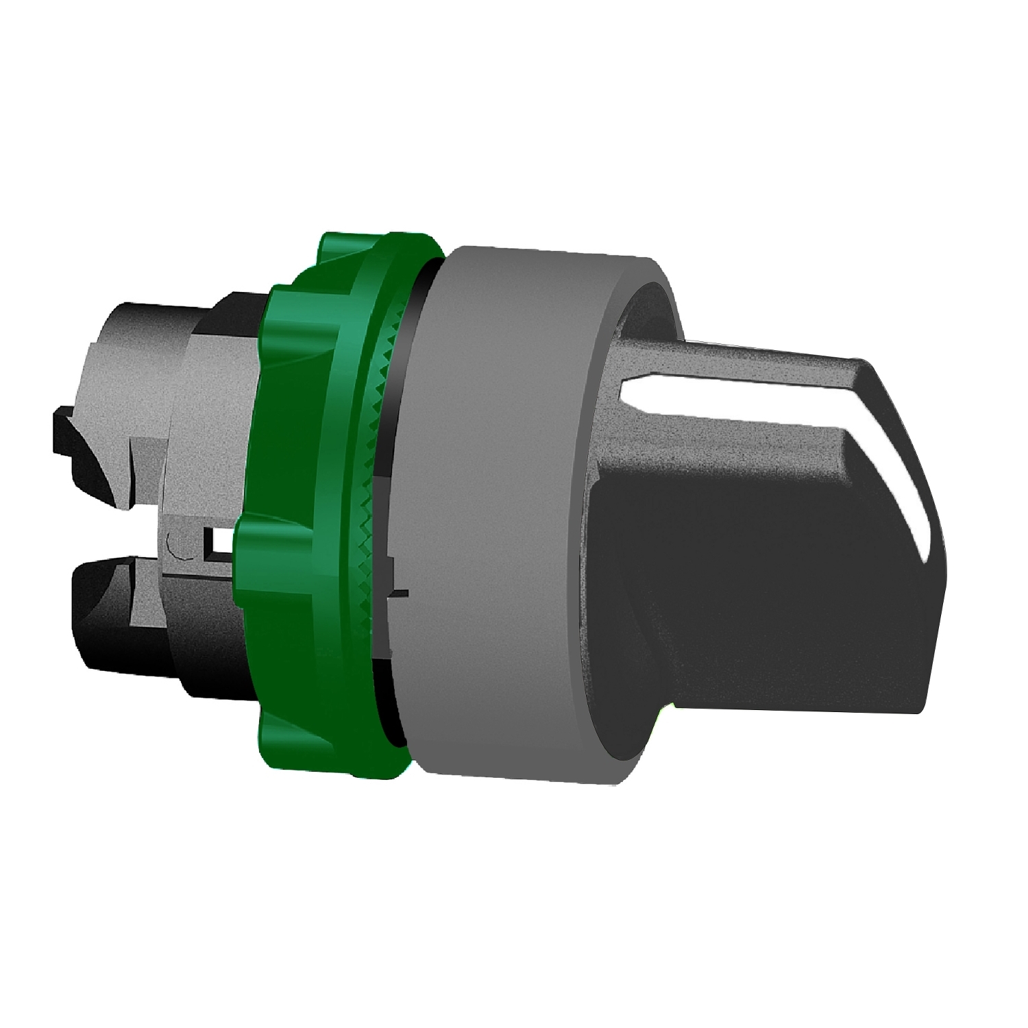Schneider Electric Harmony XB5 Series 2 Position Selector Switch Head, 22mm Cutout, Black Handle