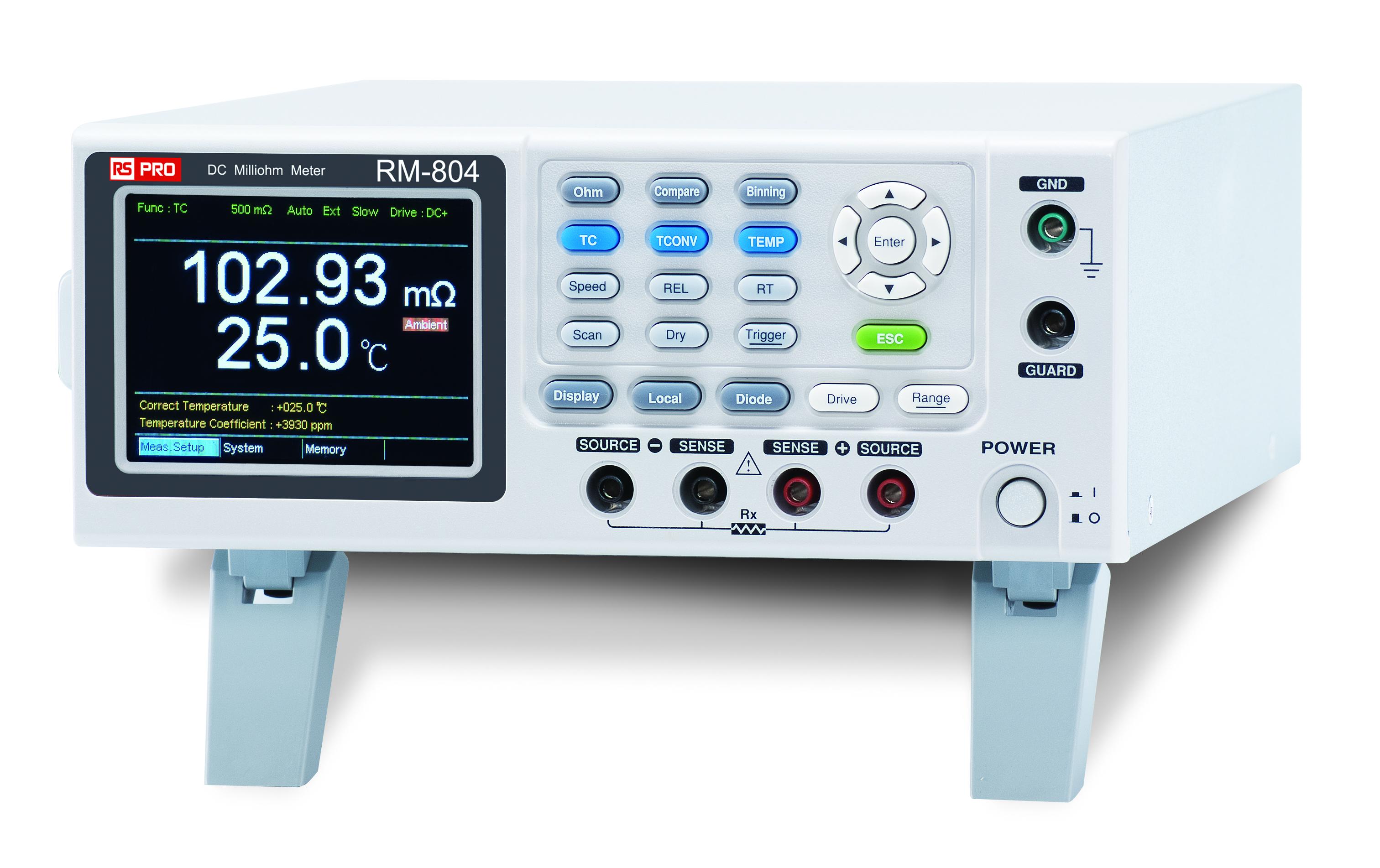 RS PRO RM-804 Ohmmeter, 5 MΩ Max, 1μΩ Resolution, 4 Wire