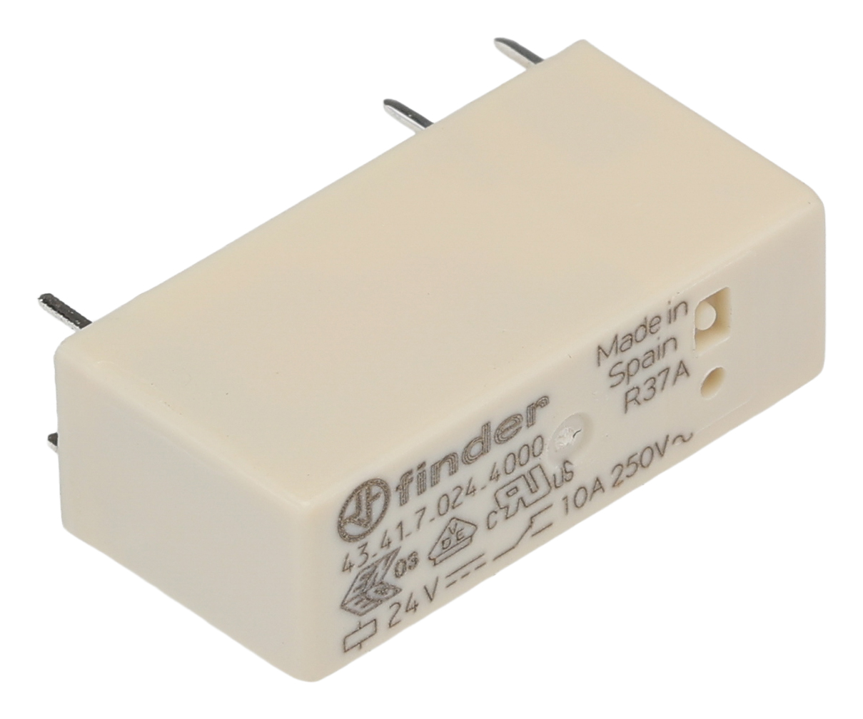 Finder PCB Mount Power Relay, 24V dc Coil, 10A Switching Current, SPDT