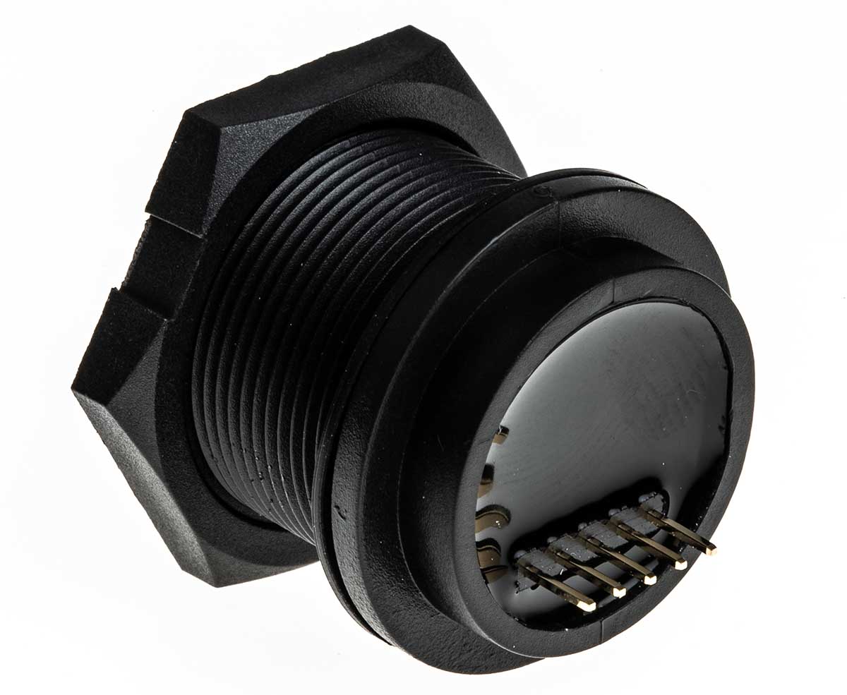 Amphenol Industrial Straight, Panel Mount Type B IP68 USB Connector