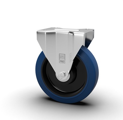 RS PRO Fixed Castor Wheel, 170kg Capacity, 125mm Wheel