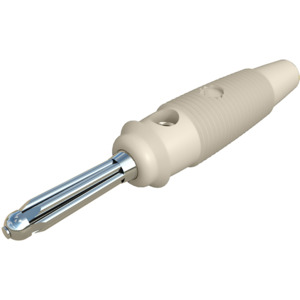 Hirschmann Test & Measurement White Male Banana Connector, 4 mm Connector, Screw Termination, 16A, 60V dc, Nickel