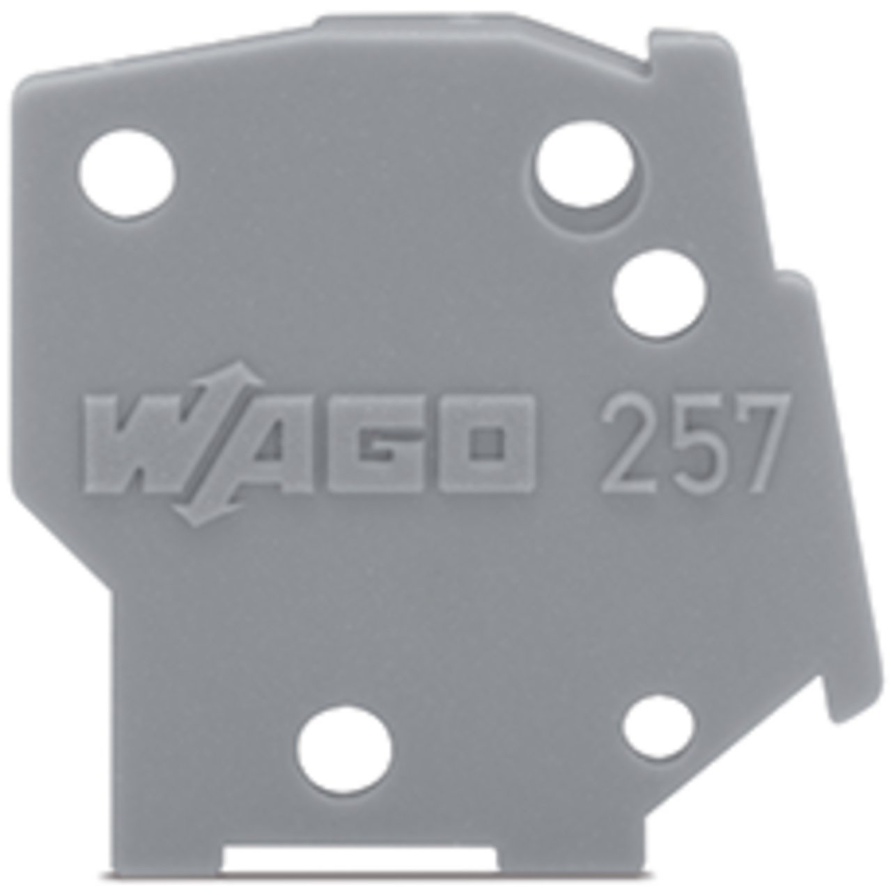 WAGO 257 Series End Plate for Use with Rail Mount Terminal Blocks