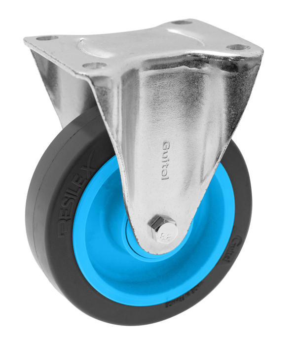Guitel Hervieu Fixed Castor Wheel, 250kg Capacity, 125mm Wheel