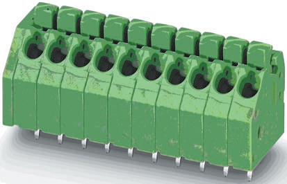 Phoenix Contact PTSA 1.5/ 6-3.5-F Series PCB Terminal Block, 3.5mm Pitch, Through Hole Mount, 1-Row, Solder Termination