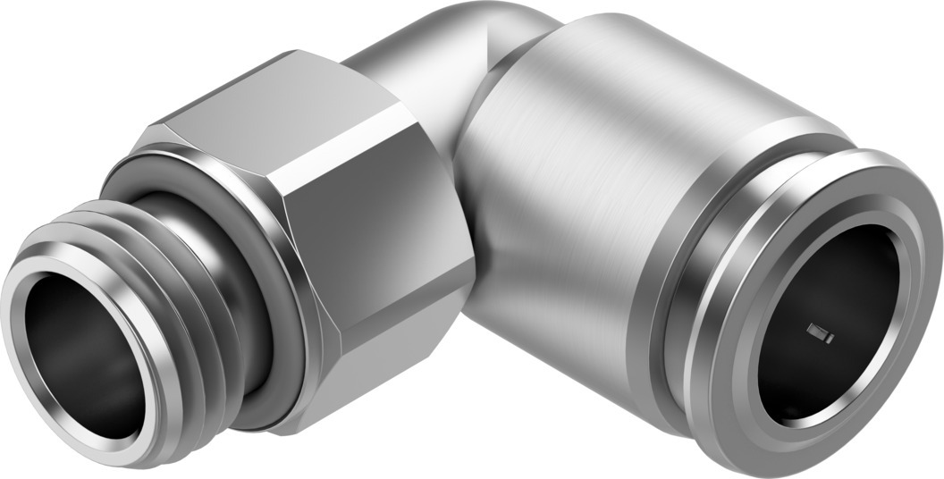 Festo NPQR Series Elbow Threaded-toTube Adaptor, G 1/4 Male to 10 mm, Threaded-to-Tube Connection Style, 8085685