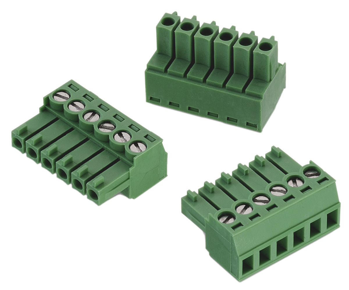 Wurth Elektronik, 3.5mm Pitch, 3611, 6 Way, , Pluggable Terminal Block, Plug, Cable Mount, Screw Termination,