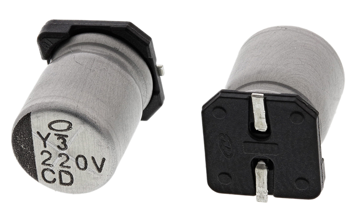 Nichicon 220μF Aluminium Electrolytic Capacitor 35V dc, Surface Mount - UCD1V221MNL1GS