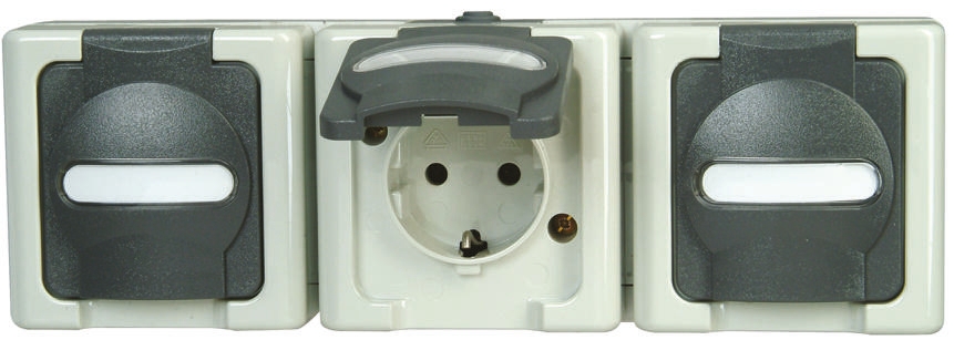 Kopp Grey Plug Socket, 16A