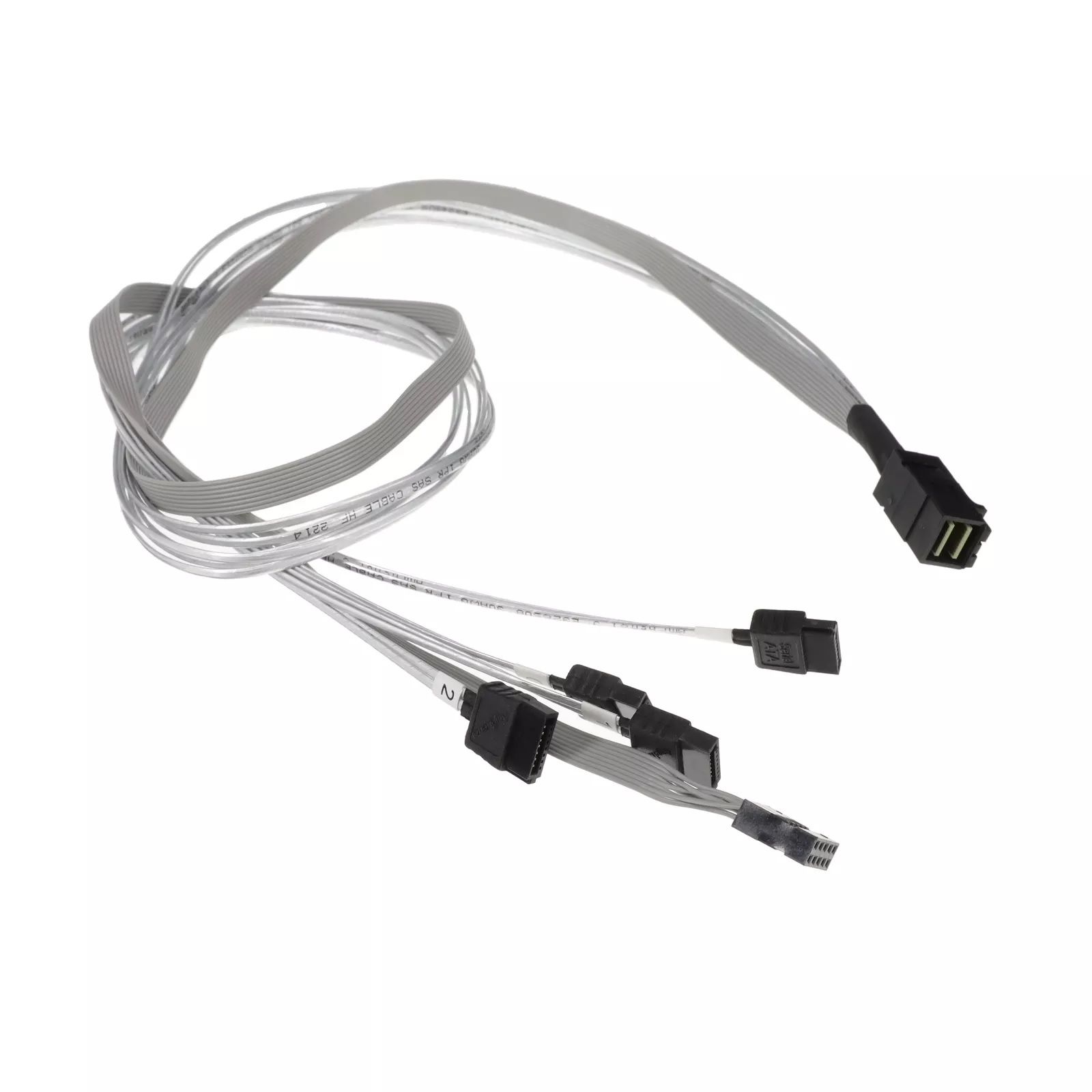 Microchip 4 Way Female SATA Data to 4 Way Female External Mini-SAS HD Wire to Board Cable Assembly, 800mm