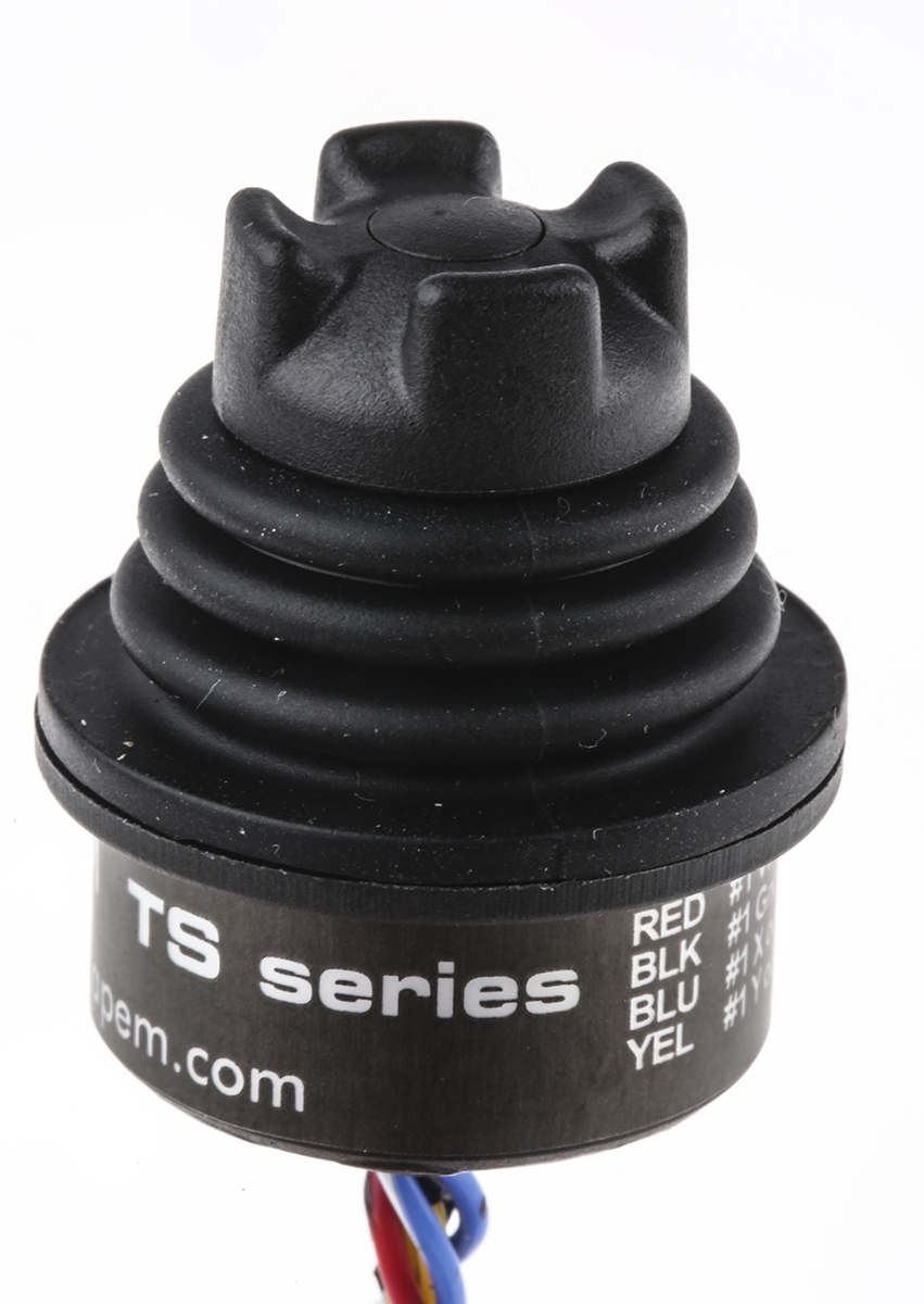 Apem 2-Axis Joystick Switch Castle, Hall Effect, IP68, IP69K 5V