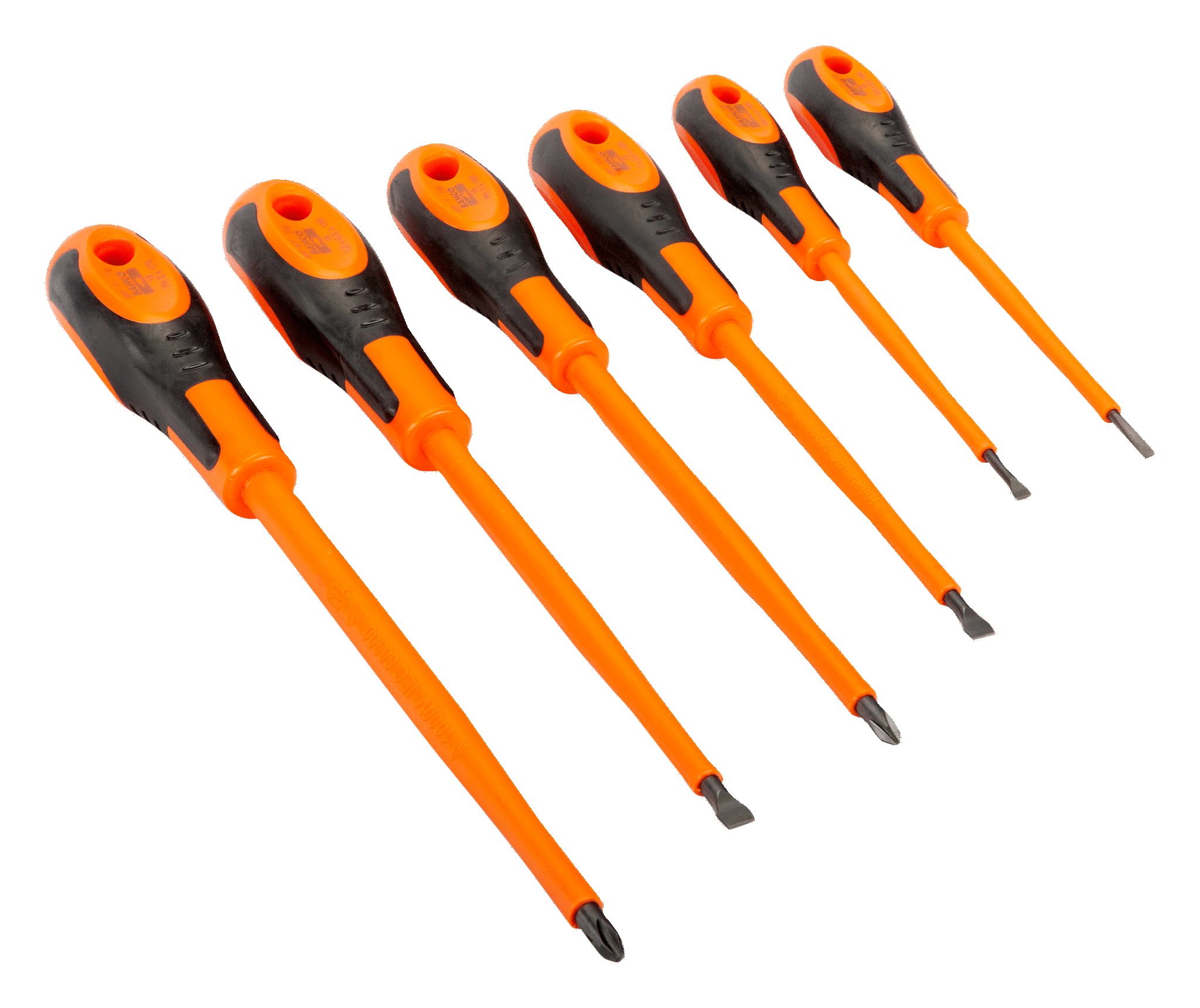 Bahco Phillips; Slotted Insulated Screwdriver Set, 6-Piece