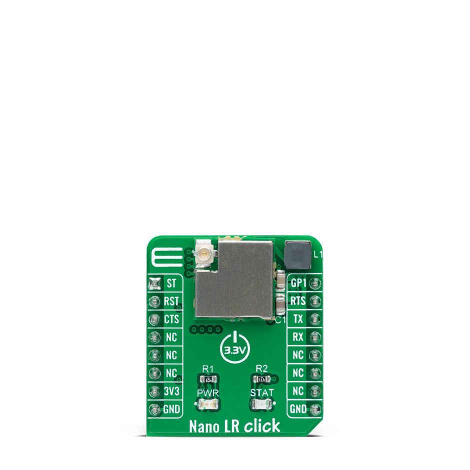 MikroElektronika Nano LR Click EMB-LR1276S LoRa Add On Board for mikroBUS socket 815 → 915MHz MIKROE-4514