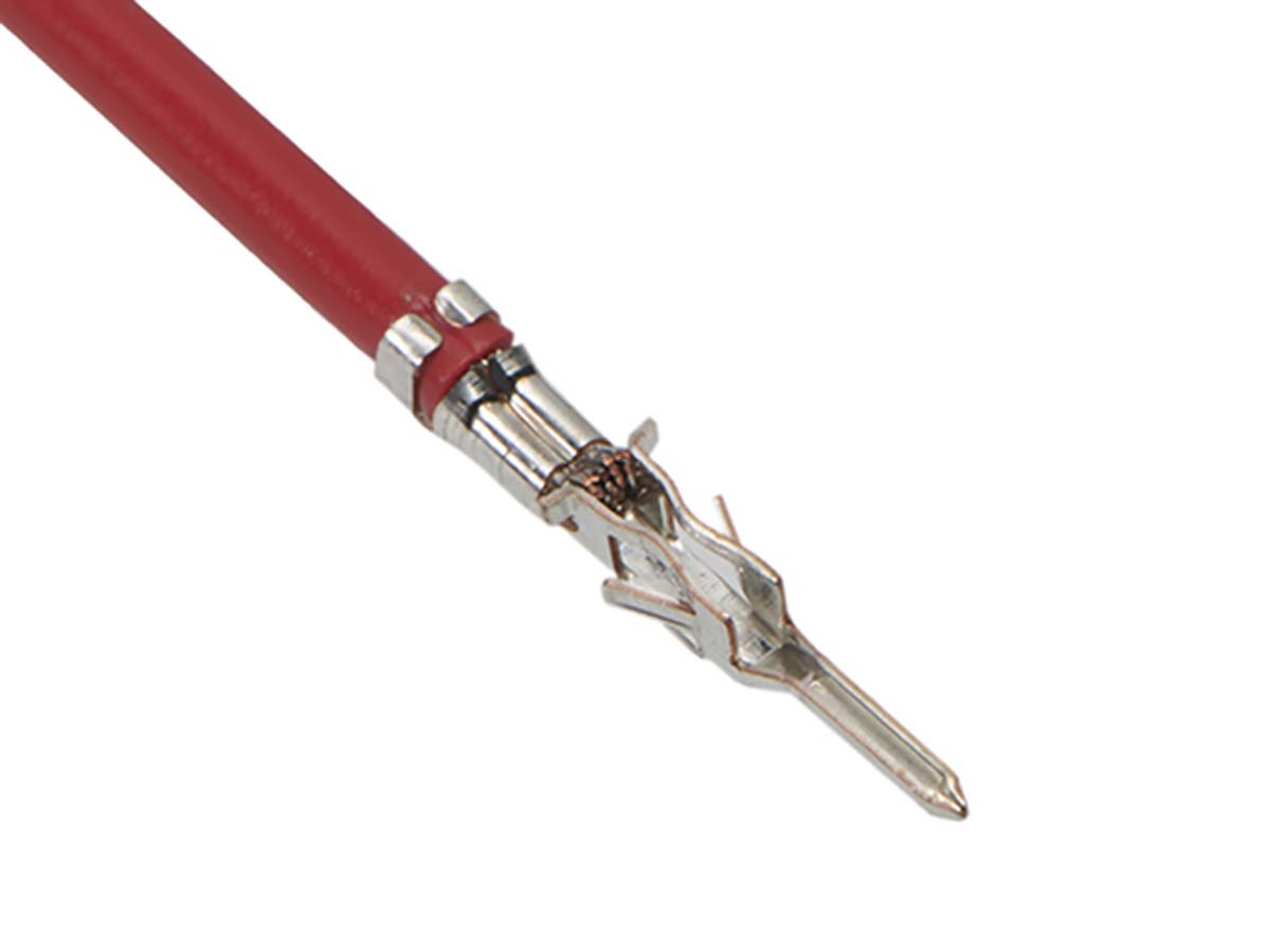 Molex Male Micro-Fit 3.0 to Unterminated Crimped Wire, 225mm, 0.50mm², Red