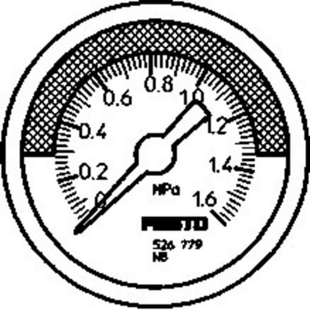 Festo Analogue Pressure Gauge 250mbar Back Entry