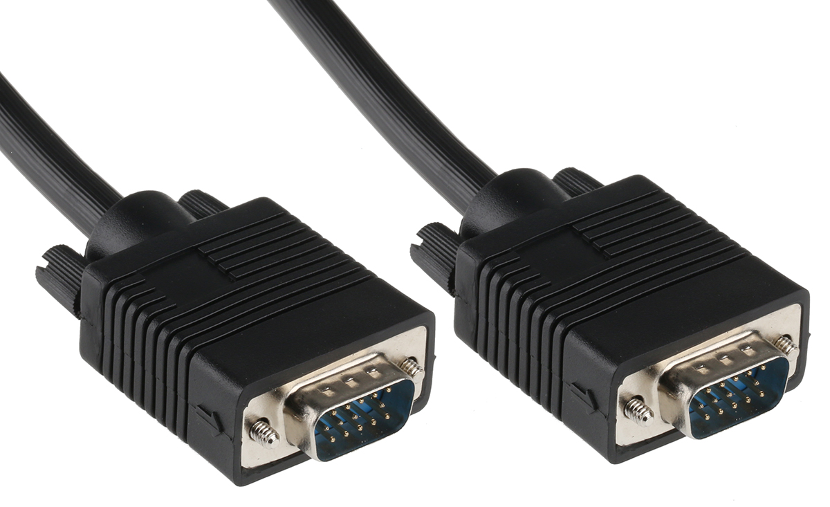 Roline Male VGA to Male VGA Cable, 6m Black