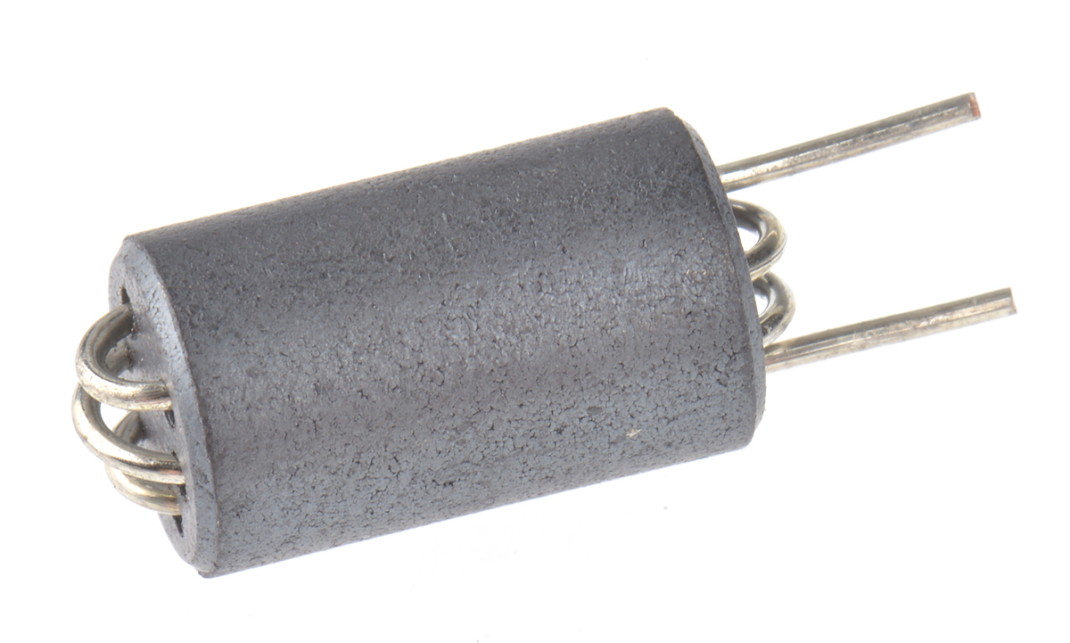 Wurth Elektronik Ferrite Bead, 6 (Dia.) x 10mm (Radial), 920Ω impedance at 25 MHz, 961Ω impedance at 100 MHz