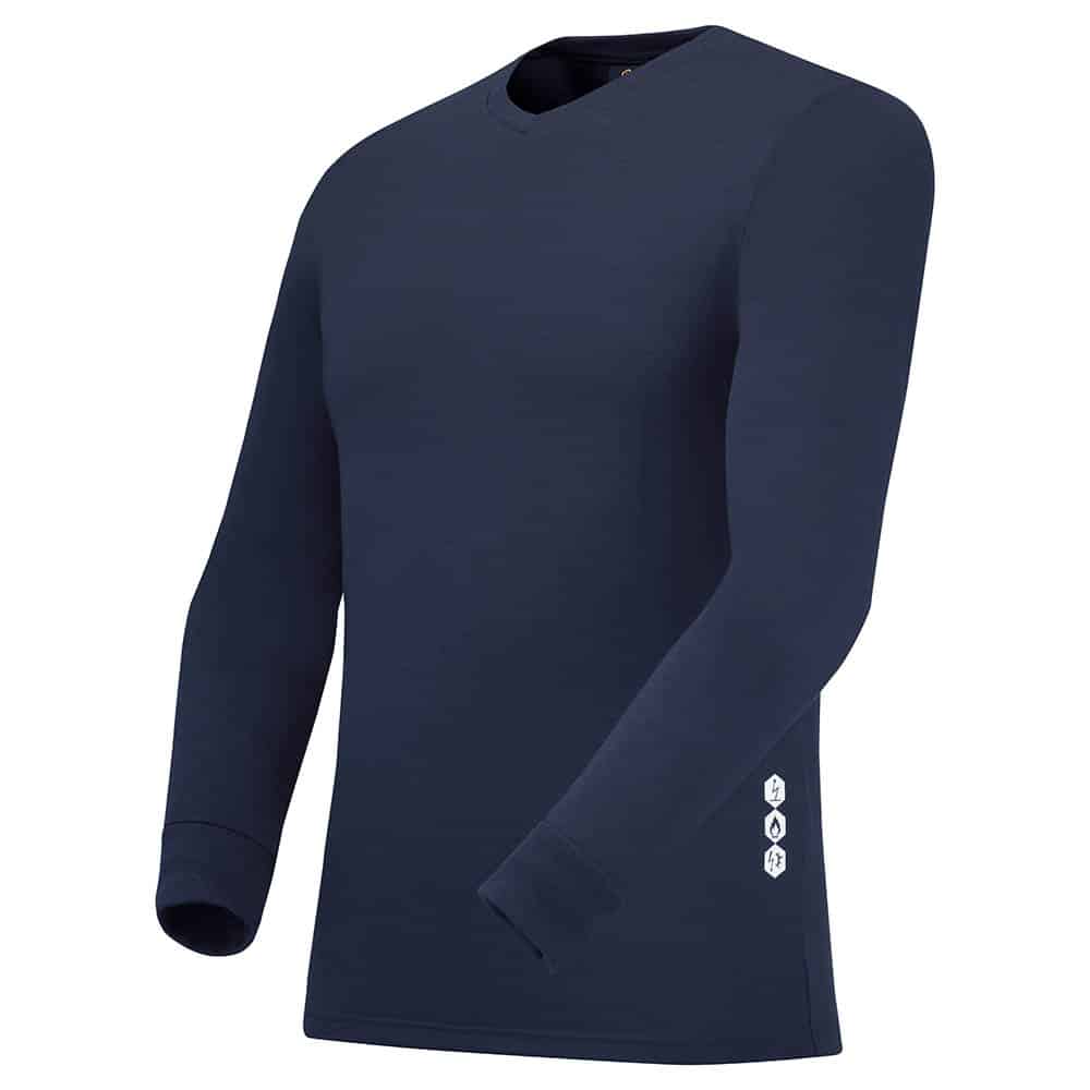 Cepovett Safety Navy Cotton, Modacrylic T-Shirt, EUR- L