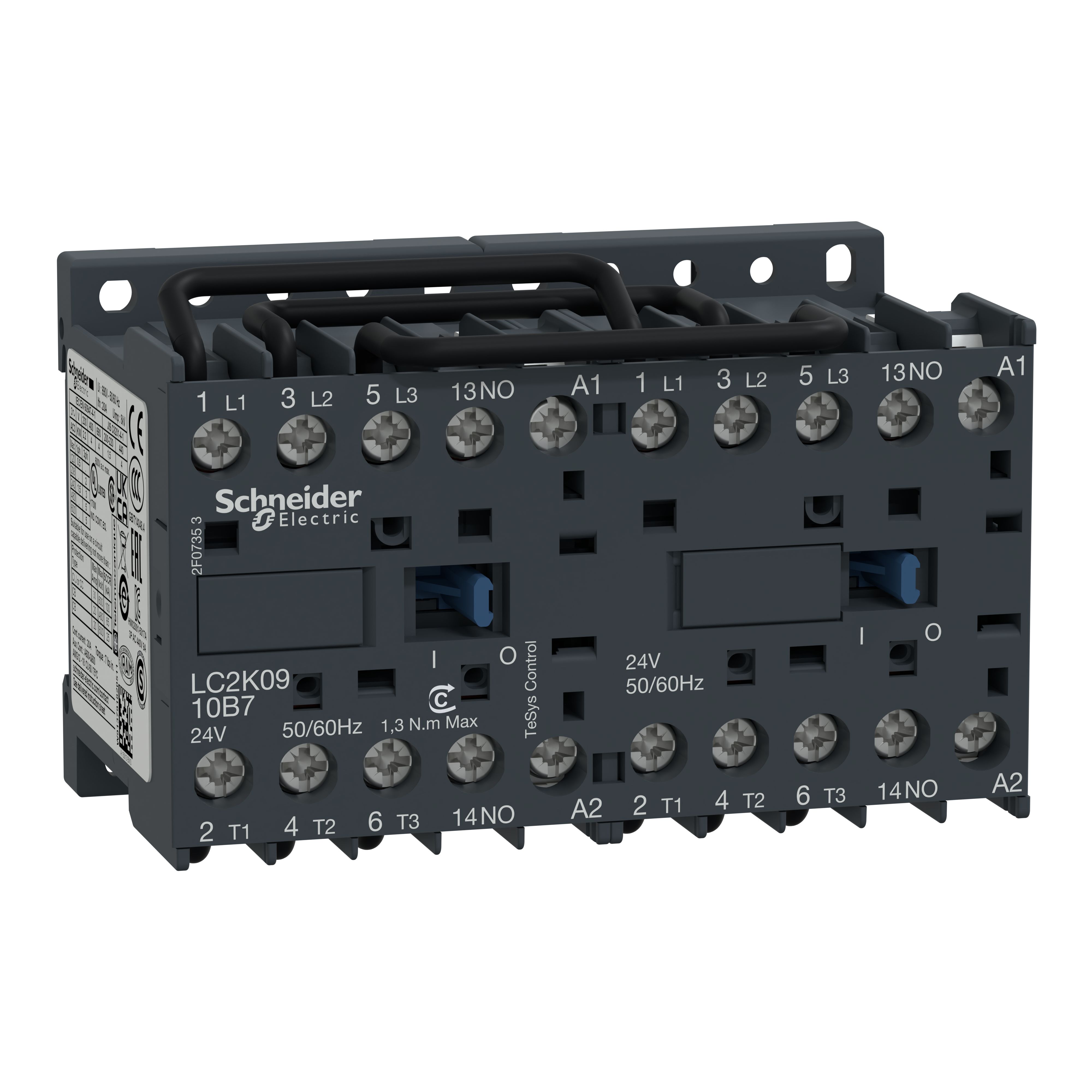 Schneider Electric TeSys K LC2K 3 Pole Reversing Contactor, 3NO, 9 A, 4 kW, 48 V ac Coil