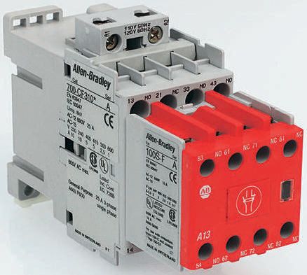 Allen Bradley 100S-C Contactor, 230 V ac Coil, 3-Pole, 16 A, 5NO + 3NC, 525 V ac