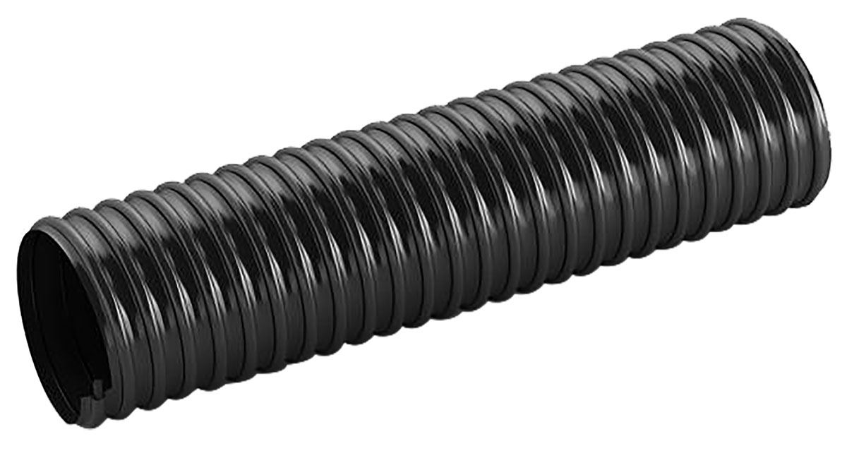 Contitech Black PVC Reinforced Flexible Ducting, 30m, 38mm ID