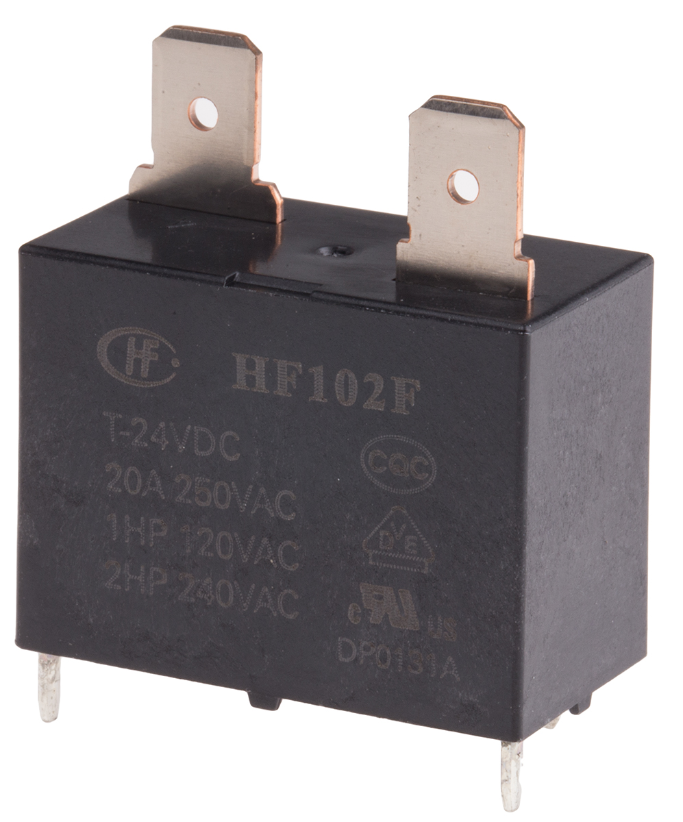 RS PRO PCB Mount Power Relay, 24V dc Coil, 25A Switching Current, SPST
