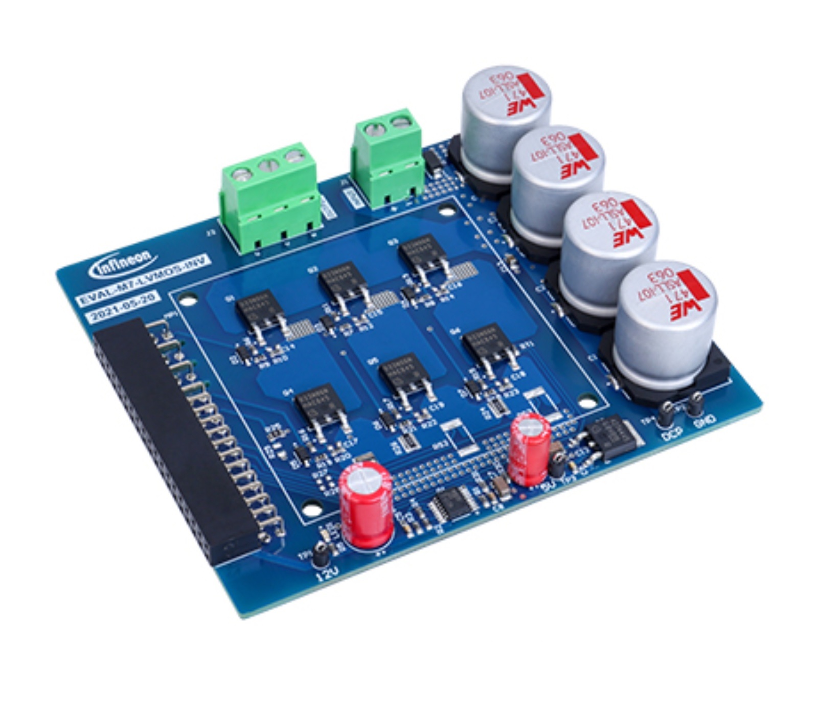 Infineon EVALM7LVMOSINVTOBO1 3-Phase Inverter for Infineons 60 V OptiMOSTM power MOSFETs for EVAL-M7-LVMOS-INV