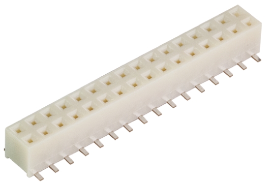 Hirose A3A Series Straight Surface Mount PCB Socket, 32-Contact, 2-Row, 2mm Pitch, Solder Termination